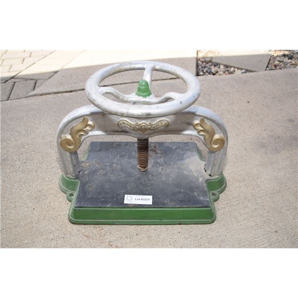 Antique ornate book press