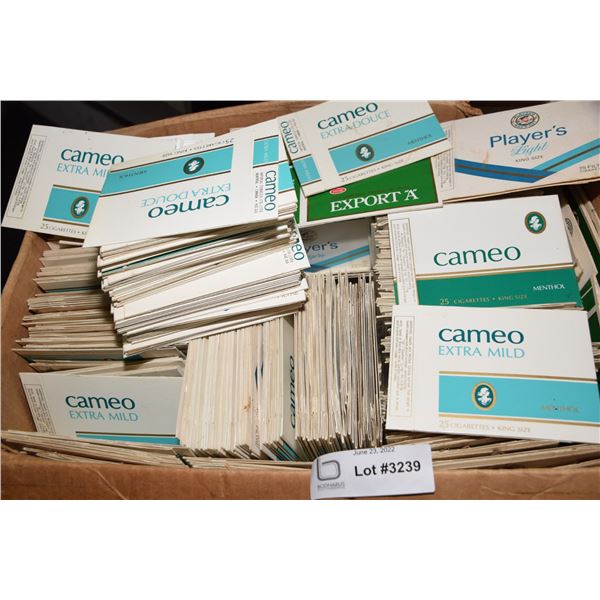 Hundreds of vintage cigarette wrappers