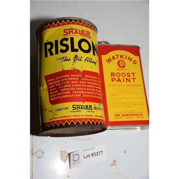 Ristoline tin, etc