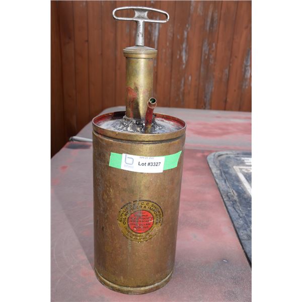 Rare Brass Pump - CC Snowdon oil co Calgary (sliptivity oil pioneer)