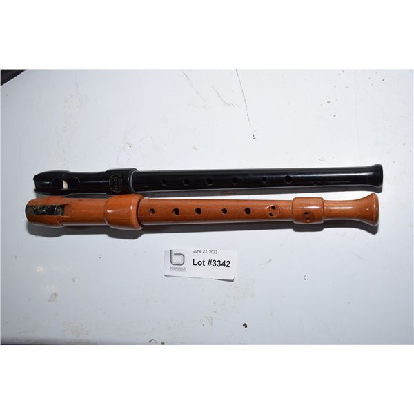 Vintage Wood + Bakelite recorders