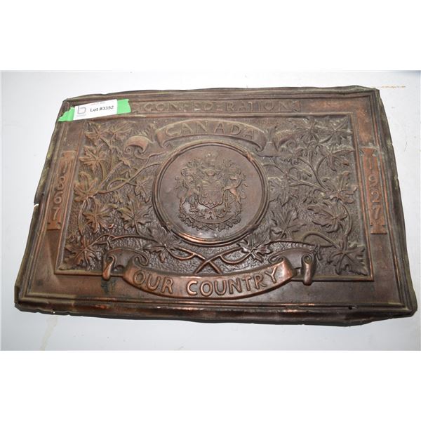 1927 Brass school plaque sign