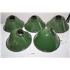 Image 1 : (5) Near Mint Enamel light shades for banner lights