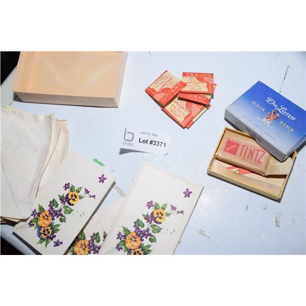 NOS Hair Tin, Cards, Hair Pins