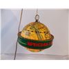 Image 1 : Special Export Beer hanging globe light - minor damage to the plastic -Lights up and spins