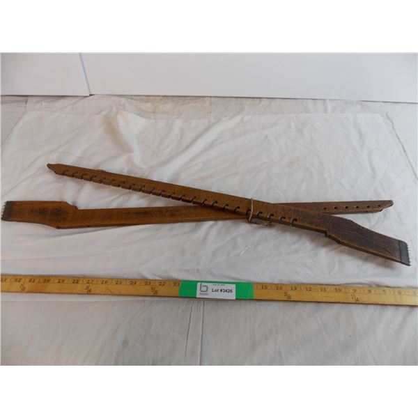 Early 1800s swedish handmade and carved weaving temple