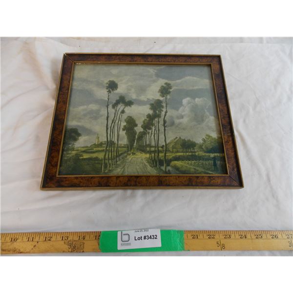 Vintage picture in frame