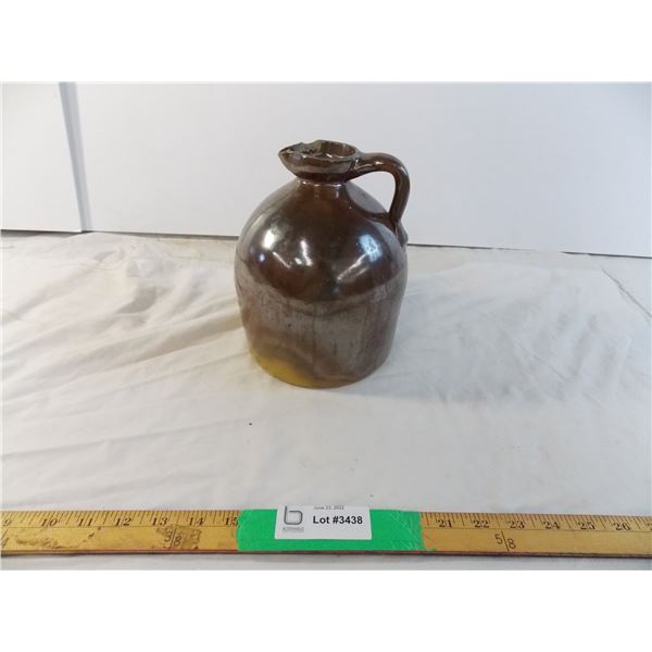 Vintage Stoneware Molasses Jug- chipped at top