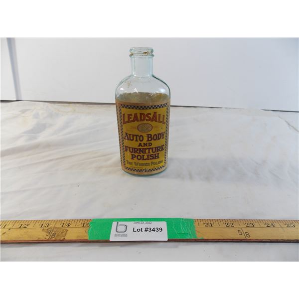 Leadsall Auto Body and furniture polish empty bottle