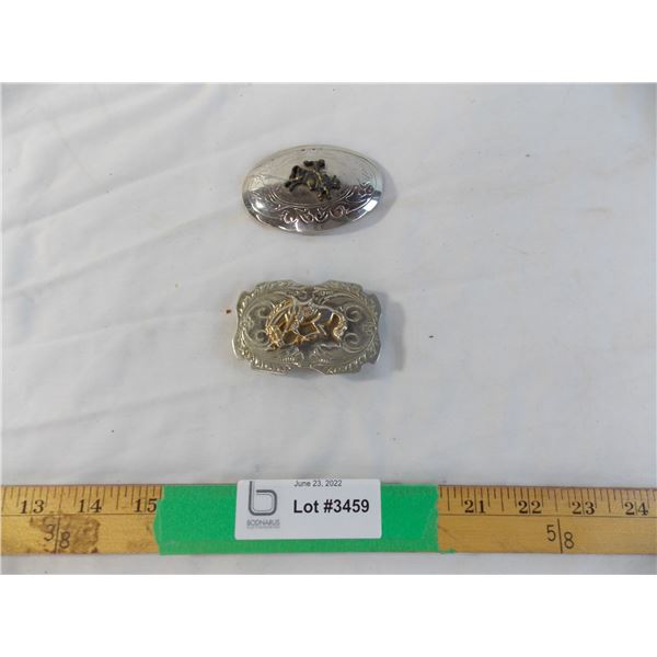 (2) belt buckles