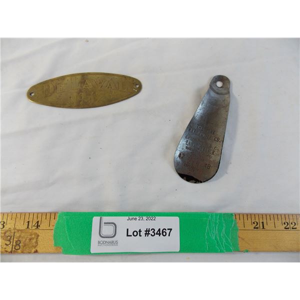 "The Fink Mercantile" Cranbrook BC shoe Horn and brass nameplate