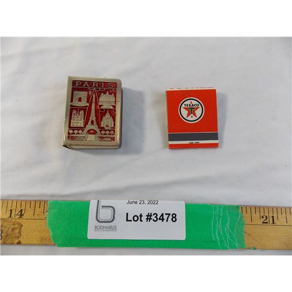 "Gay Paris" Match Holder Texaco Match book