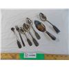 Image 1 : Silver serving spoons and forks