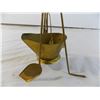 Image 2 : Mini Brass fire poker set with hanging pourer