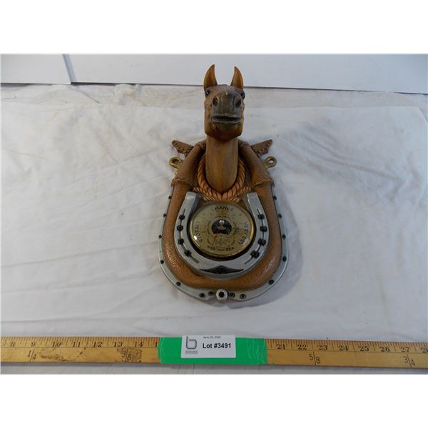 PLastic horse barometer thermometer