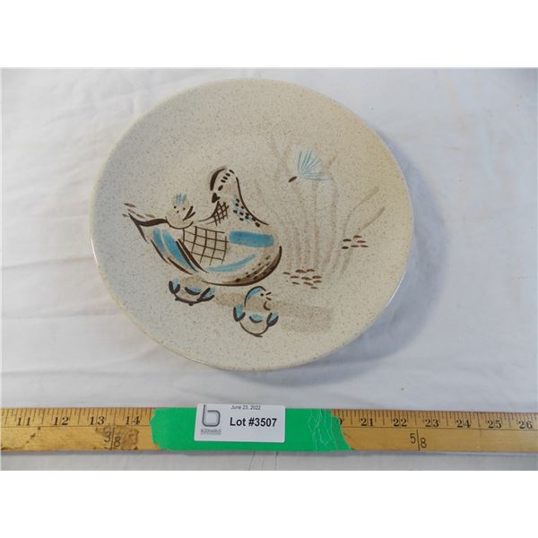 Red Wing Hand painted plate