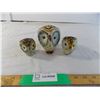 Image 1 : (3)Owl salt and pepper shakers