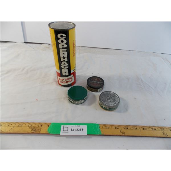 Copenhagen and Skoal chewing tobacco tins