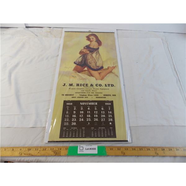 J.M Rice and CO . LTD 1959 calendar