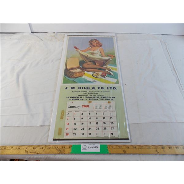 J.M Rice and CO . LTD 1968 calendar