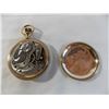 Image 4 : Omega gold pocket watch signed "G.F Bosomworth Manor sask " - in good working order