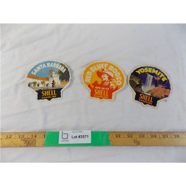 Vintage Shell Gasoline decals