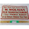 Image 1 : W.Wolman Fur Manufacturer Prince Albert sign
