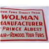 Image 3 : W.Wolman Fur Manufacturer Prince Albert sign