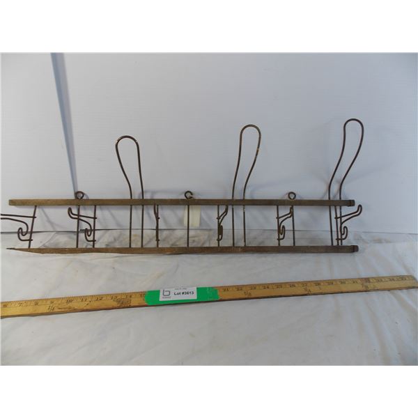 Hallway hat and coat rack partially broken