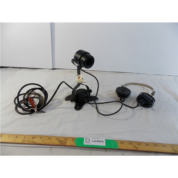 WW2 Operators telephone headset and mouthpiece