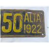 Image 3 : Alberta 1922 Licence plate