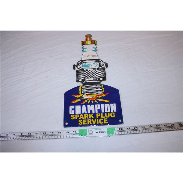 18” Champion Spark Plug service sign
