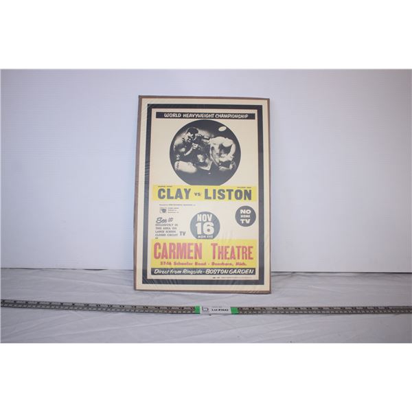 18”X12” Clay vs Liston Poster Print