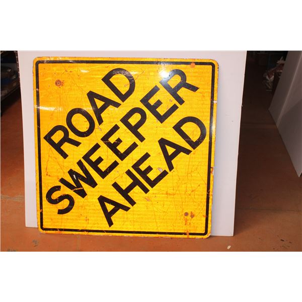 *Road Sweeper Ahead Sign 35.5”