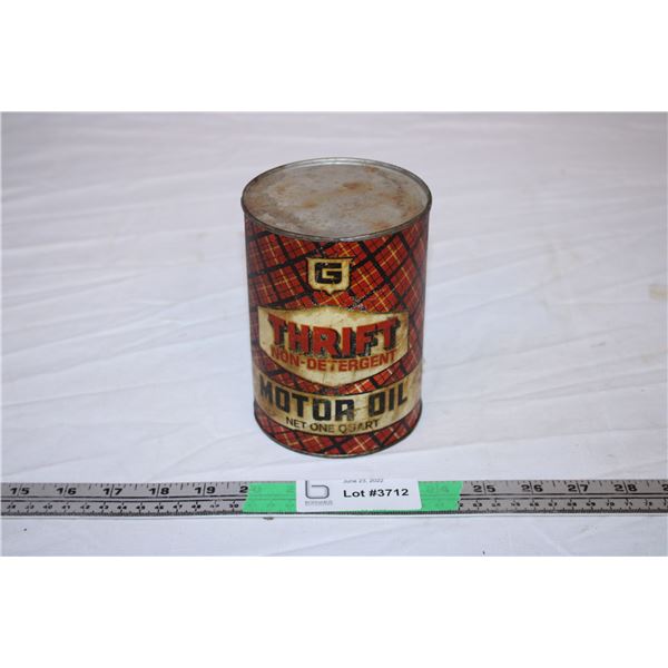 Thrift Motor Oil Tin