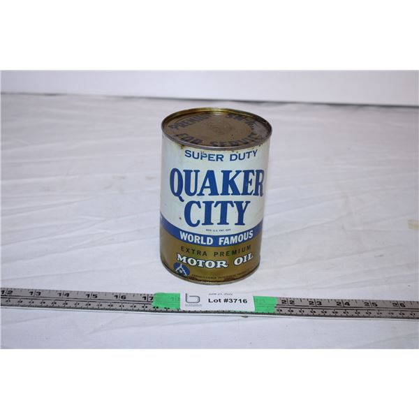Quaker City Motor Oil (full tin)
