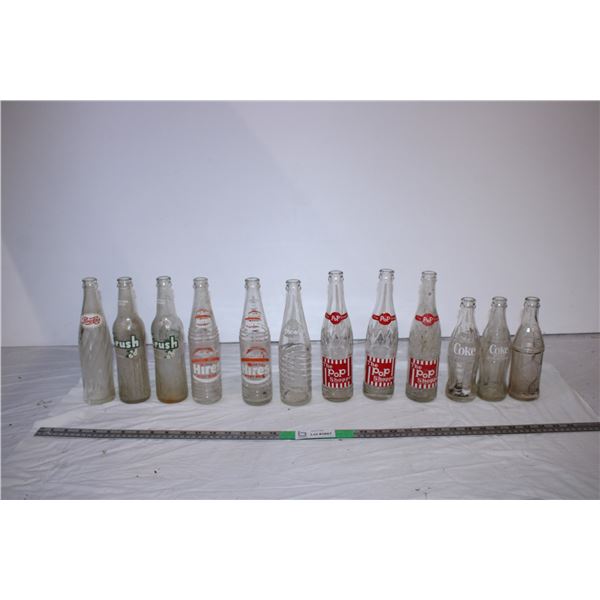 Empty Glass Pop Bottles