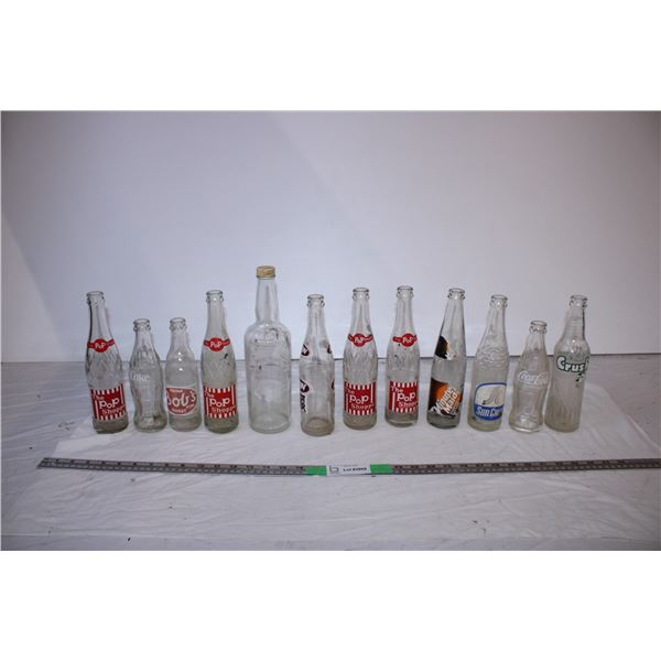 Empty Glass Pop Bottles