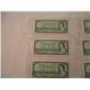 Image 3 : (21) Consecutive Numbered $1 Bills (1954) - UNC_AUNC - 6181250-6181270