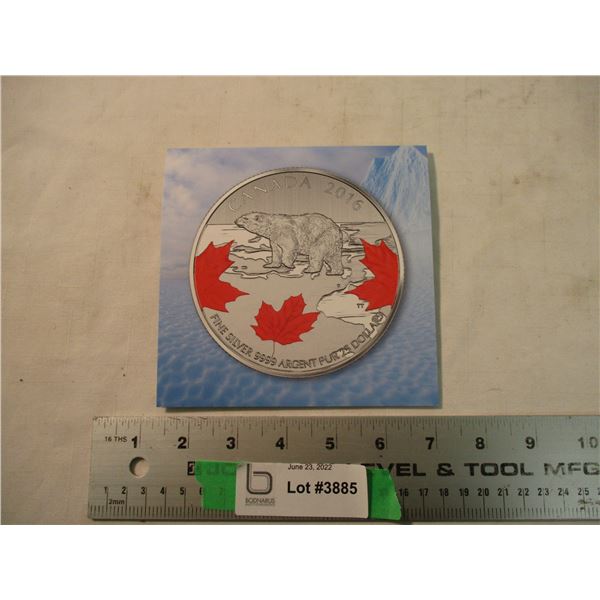 RCM 2016 Polar Bear $25 fine silver coin