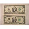 Image 2 : (2) $2 US Bills - consecutive S/N