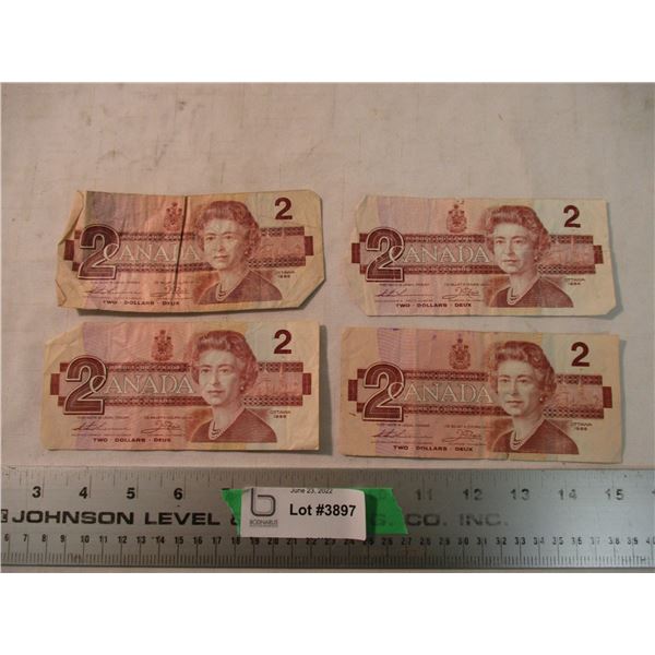 (4) $2 Canadian Bills