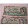 Image 4 : (5) 1954 - $1 Canadian Bills