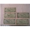 Image 6 : (5) 1954 - $1 Canadian Bills