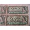 Image 3 : (4) 1954 - $1 Canadian Bills