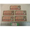 Image 1 : (5) 1954 - $2 Canadian Bills