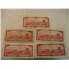Image 7 : (5) 1954 - $2 Canadian Bills