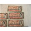 Image 3 : (5) 1954 - $2 Canadian Bills