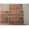 Image 3 : (5) 1954 - $2 Canadian Bills