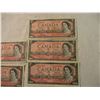 Image 3 : (5) 1954 - $2 Canadian Bills